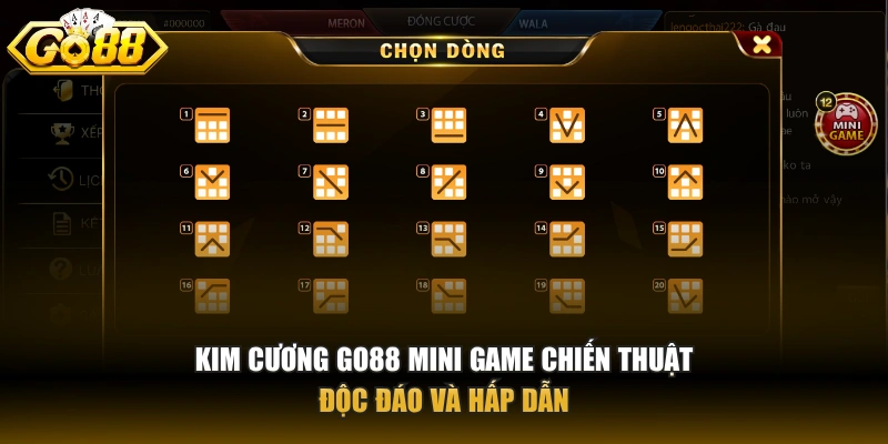 Kim Cương GO88 mini game chiến thuật độc đáo và hấp dẫn