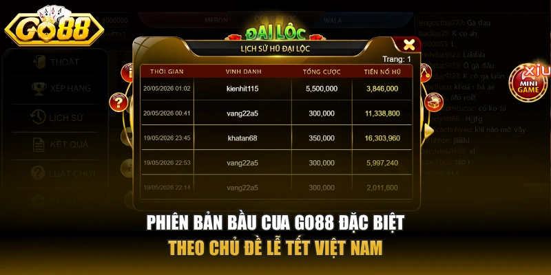 Bầu cua – Tựa mini game truyền thống đậm chất Tết tại GO88 Phiên bản bầu cua GO88 đặc biệt theo chủ đề lễ tết Việt Nam