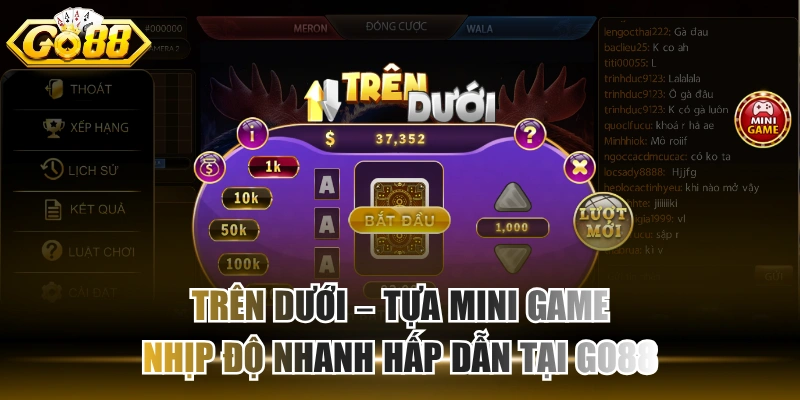 Trên dưới GO88 mini game nhịp độ nhanh kịch tính